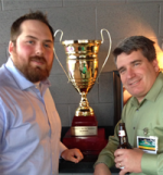 Matt and Derek (Team Litwiniuk) with the trophy donated by Litwiniuk &amp; Company